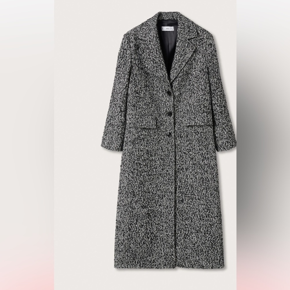 Mango Flecked wool-blend coat (Pernille collap)